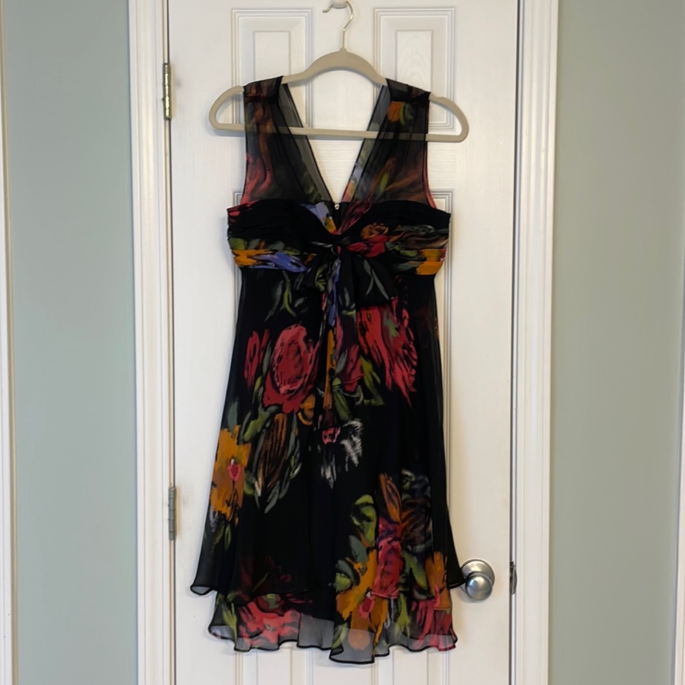 Donna Ricco Watercolor Floral Cocktail Dress